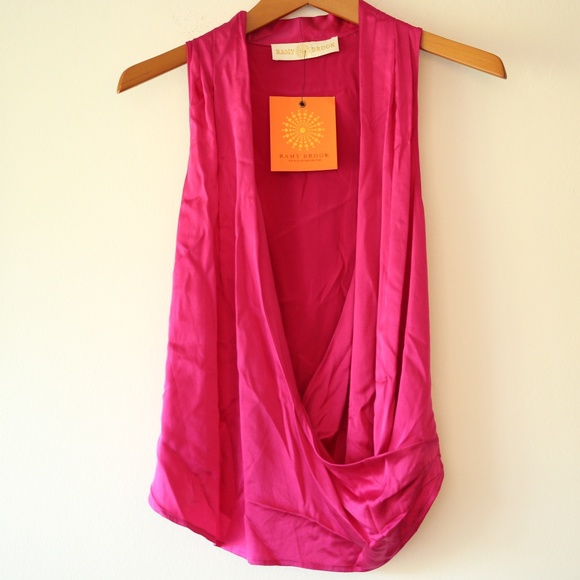 Ramy Brook Tops - NWT Ramy Brook Meredith Draped Suede Wrap Top XS